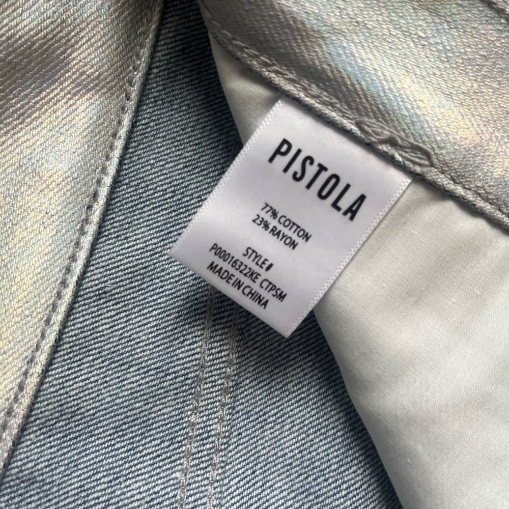 NWT Pistola High Rise Straight Cassie Coated Prism Jeans | Size 29 - Picture 14 of 15